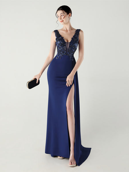 Vestido de Fiesta Talla S — Azul — Entrega Inmediata