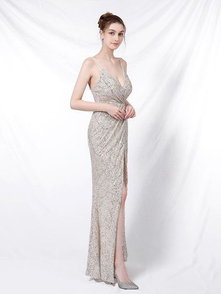 Vestido de Fiesta Talla XS — Plateado — Entrega Inmediata