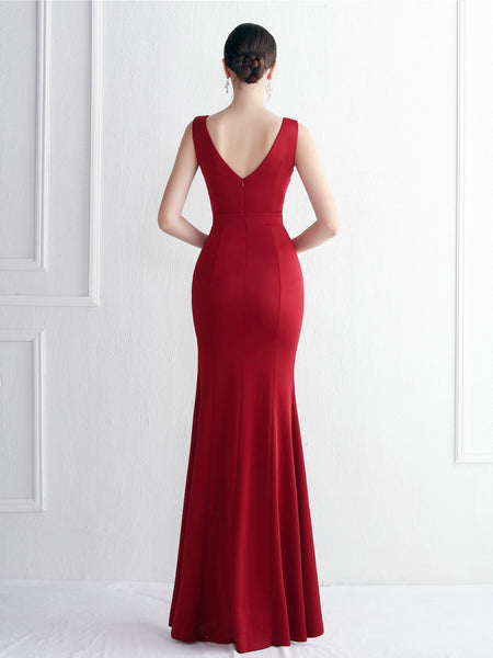 Vestido Largo de Fiesta Talla XXXL — Burdeo— Entrega Inmediata