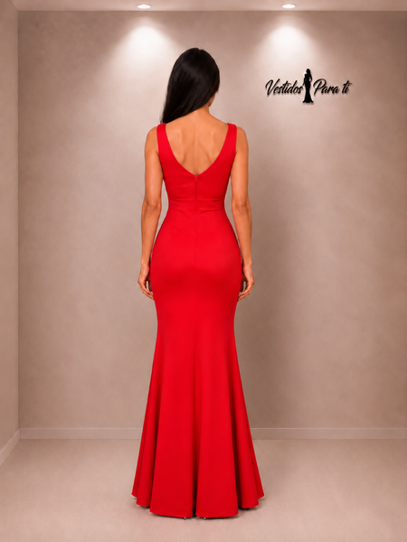 Vestido de Fiesta Talla XXS — Rojo — Entrega Inmediata
