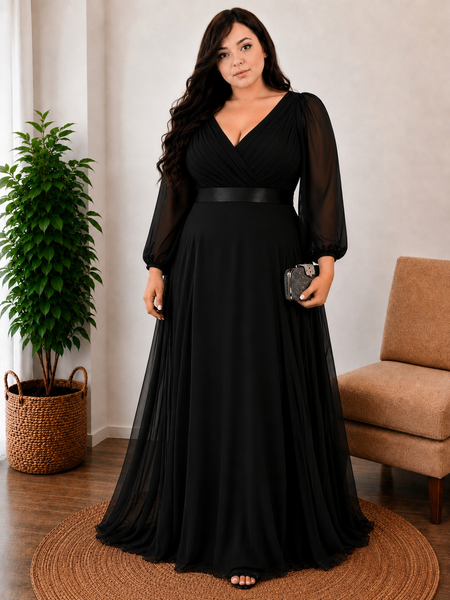 Vestido de Fiesta Talla XXL 18 — Negro — Entrega Inmediata
