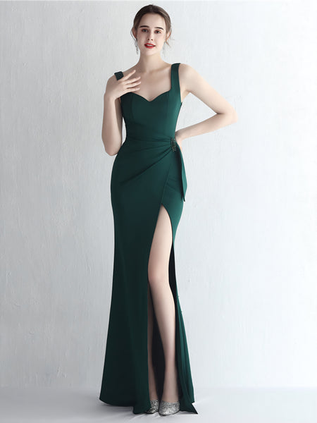 Vestido Largo de Fiesta Talla M — Verde— Entrega Inmediata