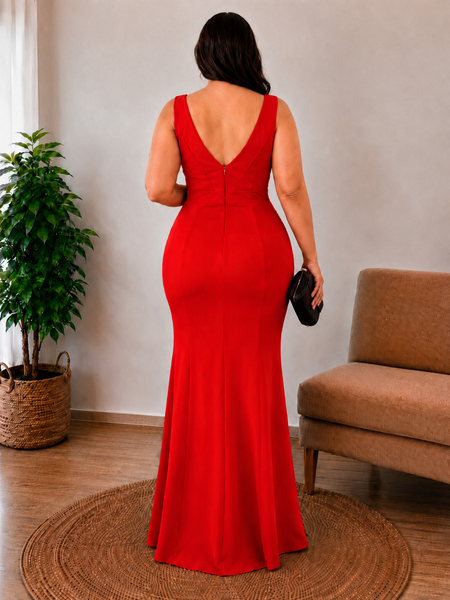 Vestido Largo de Fiesta Talla XXL — Rojo — Entrega Inmediata