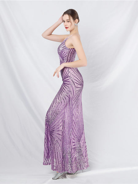 Vestido de Fiesta Talla S-M — Lavanda — Entrega Inmediata