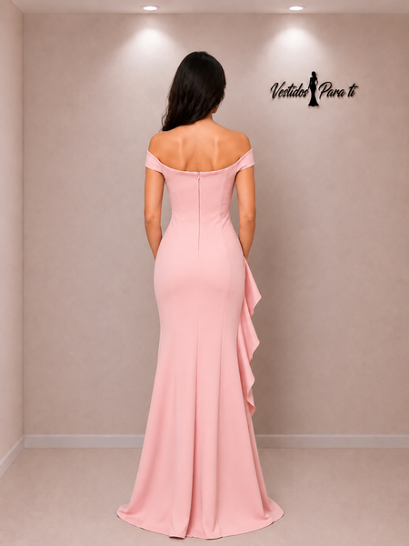 Vestido Largo de Fiesta Talla XS — Rosa — Entrega Inmediata