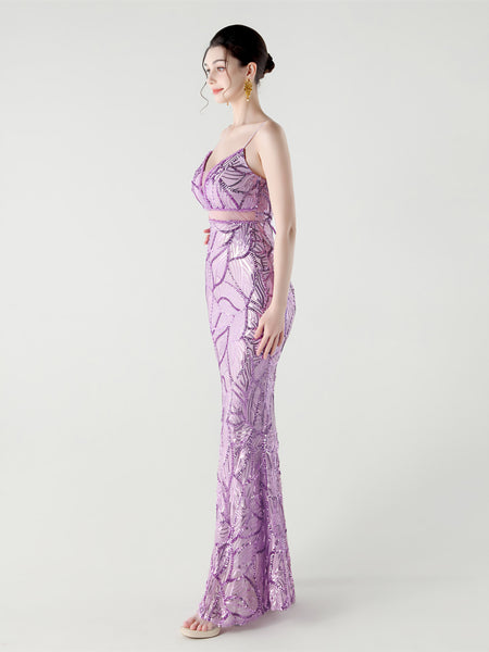 Vestido de Fiesta Talla XS — Lavanda — Entrega Inmediata