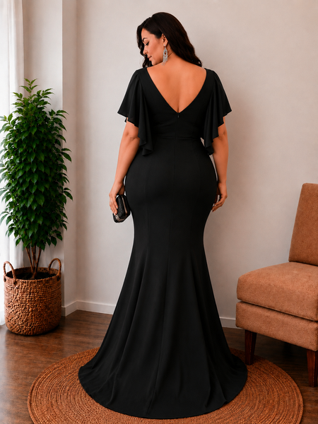 Vestido Largo de Fiesta Talla XL — Negro— Entrega Inmediata