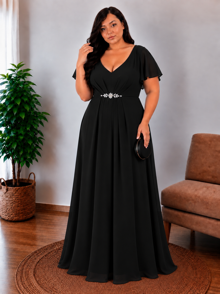 Vestido de Fiesta Talla XXL 16 — Negro— Entrega Inmediata