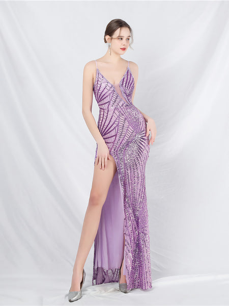 Vestido de Fiesta Talla S-M — Lavanda — Entrega Inmediata