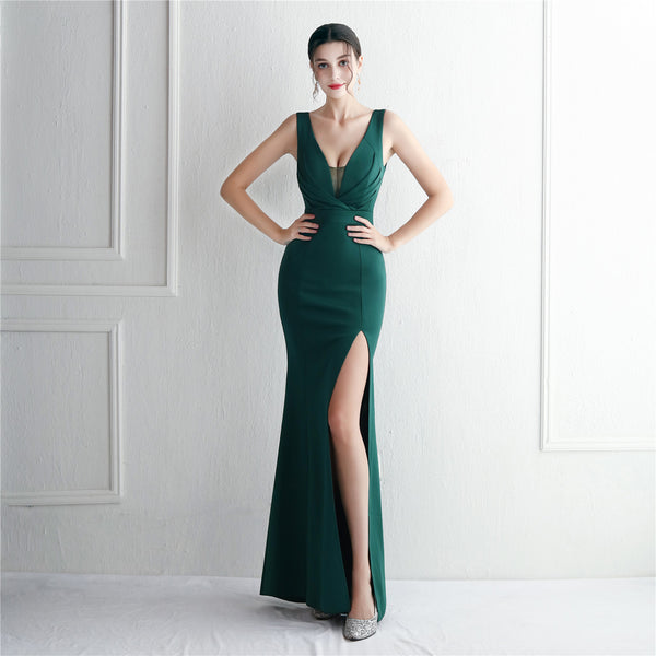 Vestido Largo de Fiesta Talla XXXL — Verde— Entrega Inmediata