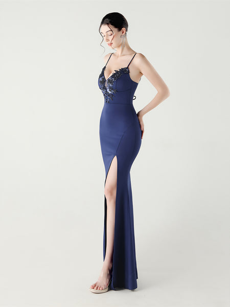 Vestido de Fiesta Talla M — Azul — Entrega Inmediata