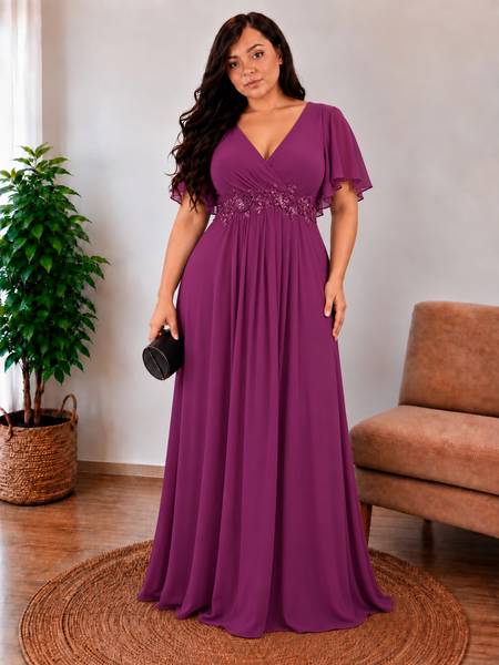 Vestido de Fiesta Talla XXL 16 — Fucsia — Entrega Inmediata