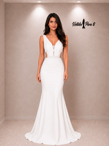 Vestido de Novia Talla S — Blanco — Entrega Inmediata