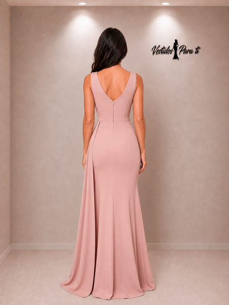 Vestido de Fiesta Talla XS — Beige — Entrega Inmediata