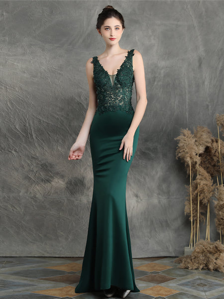 Vestido de Fiesta Talla M — Verde — Entrega Inmediata