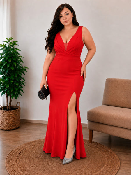 Vestido Largo de Fiesta Talla XXL — Rojo — Entrega Inmediata