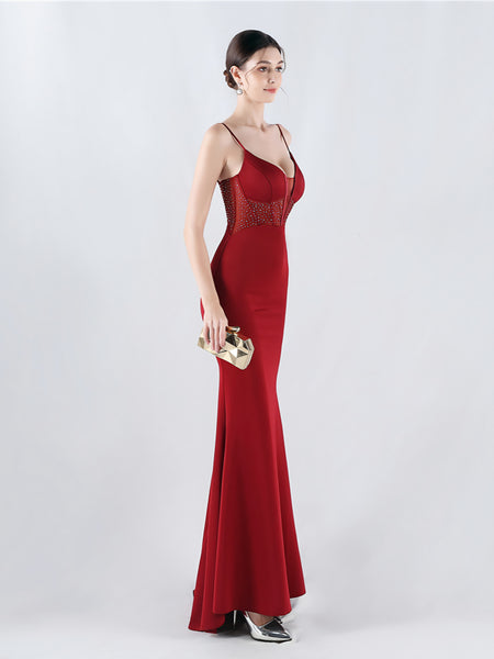 Vestido de Fiesta Talla S — Burdeo — Entrega Inmediata
