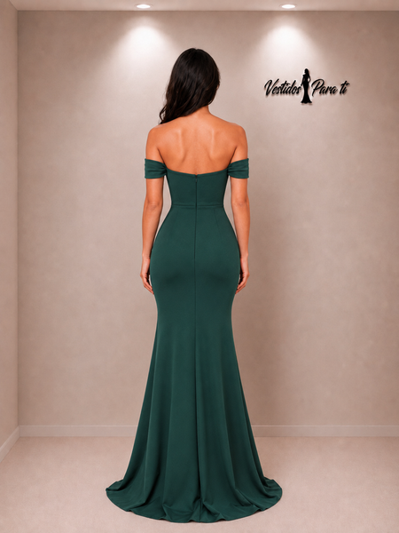 Vestido de Fiesta Talla XS — Verde — Entrega Inmediata