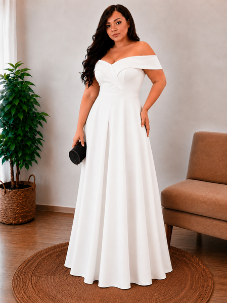 Vestido de Novia Talla XL — Blanco — Entrega Inmediata