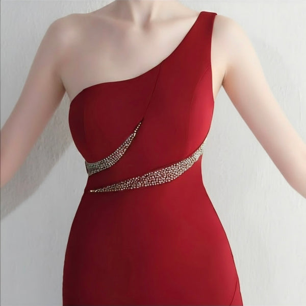 Vestido de Fiesta Talla S-M — Burdeo — Entrega Inmediata