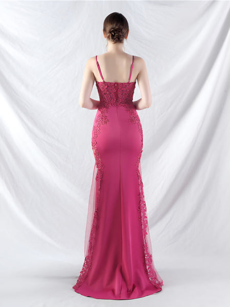Vestido Largo de Fiesta Talla XS —Fucsia — Entrega Inmediata
