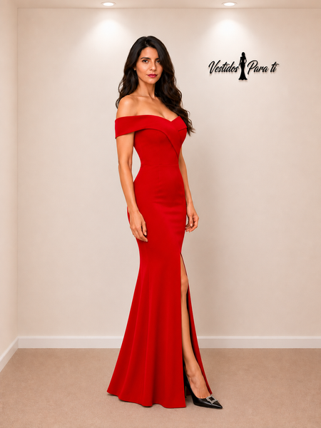 Vestido de Fiesta Talla XS — Rojo — Entrega Inmediata