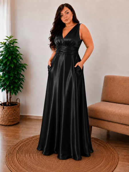 Vestido de Fiesta Talla XL — Negro — Entrega Inmediata