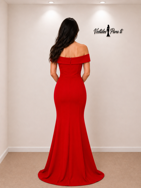 Vestido de Fiesta Talla XS — Rojo — Entrega Inmediata