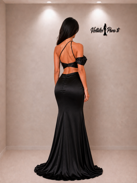 Vestido de Fiesta Talla S — Negro — Entrega Inmediata