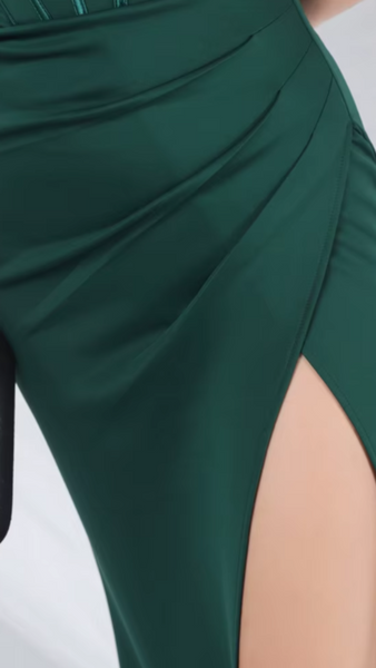 Vestido Largo de Fiesta Talla S-M — Verde— Entrega Inmediata