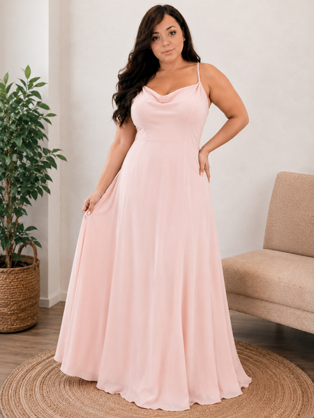 Vestido Largo de Fiesta Talla XL — Rosa Palo — Entrega Inmediata