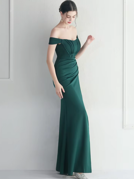 Vestido de Fiesta Talla S — Verde — Entrega Inmediata