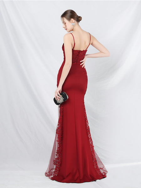 Vestido Largo de Fiesta Talla M — Burdeo— Entrega Inmediata