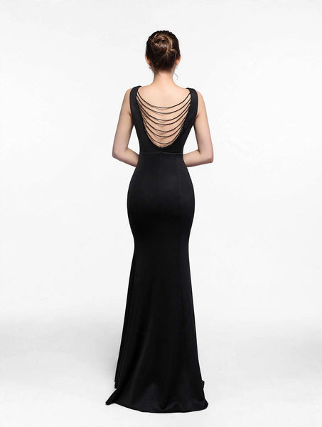 Vestido Largo de Fiesta Talla M — Negro— Entrega Inmediata