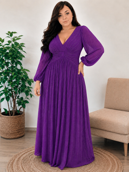 Vestido de Fiesta Talla XXL 16 — Violeta — Entrega Inmediata