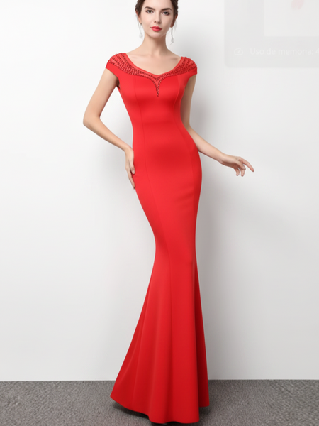Vestido de Fiesta Talla M — Rojo — Entrega Inmediata