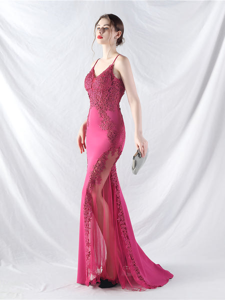 Vestido Largo de Fiesta Talla XS —Fucsia — Entrega Inmediata