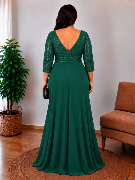 Vestido de Fiesta Talla XXL 18 — Verde — Entrega Inmediata
