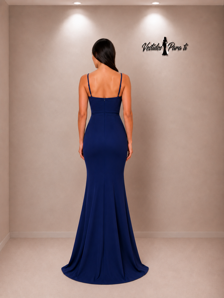 Vestido de Fiesta Talla S — Azul — Entrega Inmediata