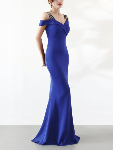 Vestido de Fiesta Talla L — Azul Rey — Entrega Inmediata
