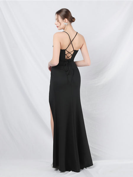 Vestido Largo de Fiesta Talla M — Negro— Entrega Inmediata