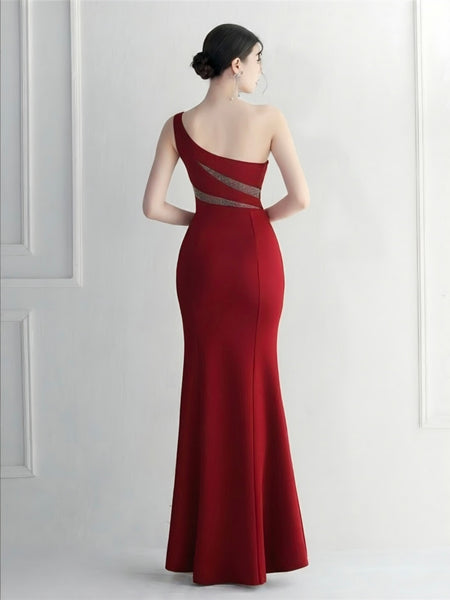 Vestido de Fiesta Talla S-M — Burdeo — Entrega Inmediata