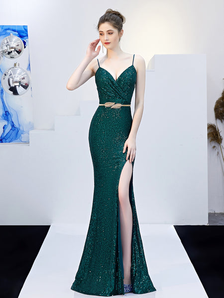 Vestido de Fiesta Talla M — Verde — Entrega Inmediata